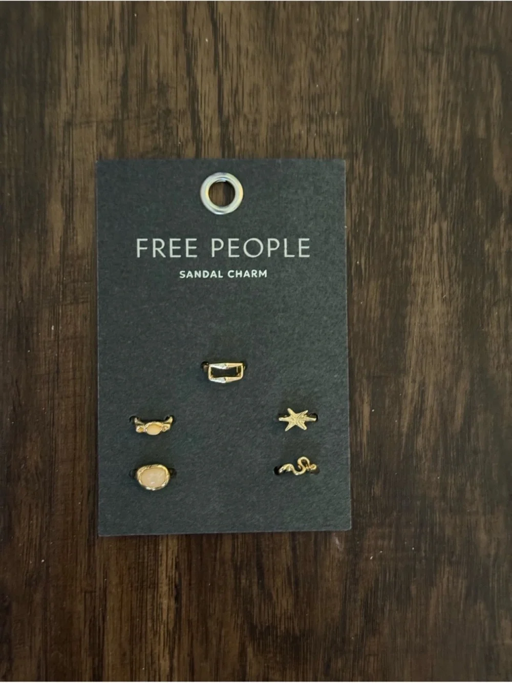 Free People Gold sandal charm set